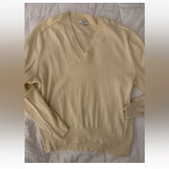 MADEWELL XL Cashmere V-Neck Sweater NS661 - Picture 3 of 6